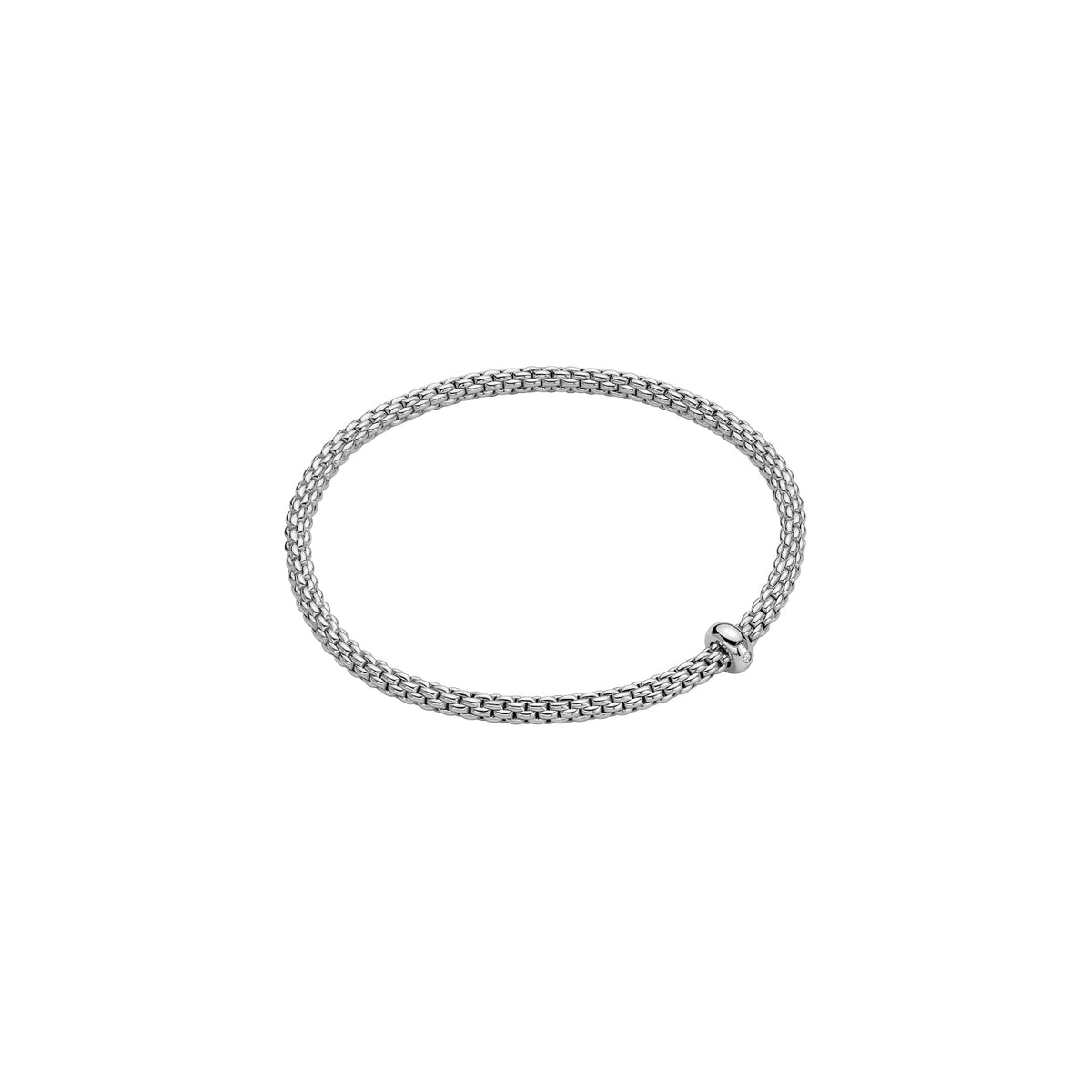 Bracelet Flex'it Prima Or Blanc 1 diamant Fope - Bijouterie Aurea｜Morges