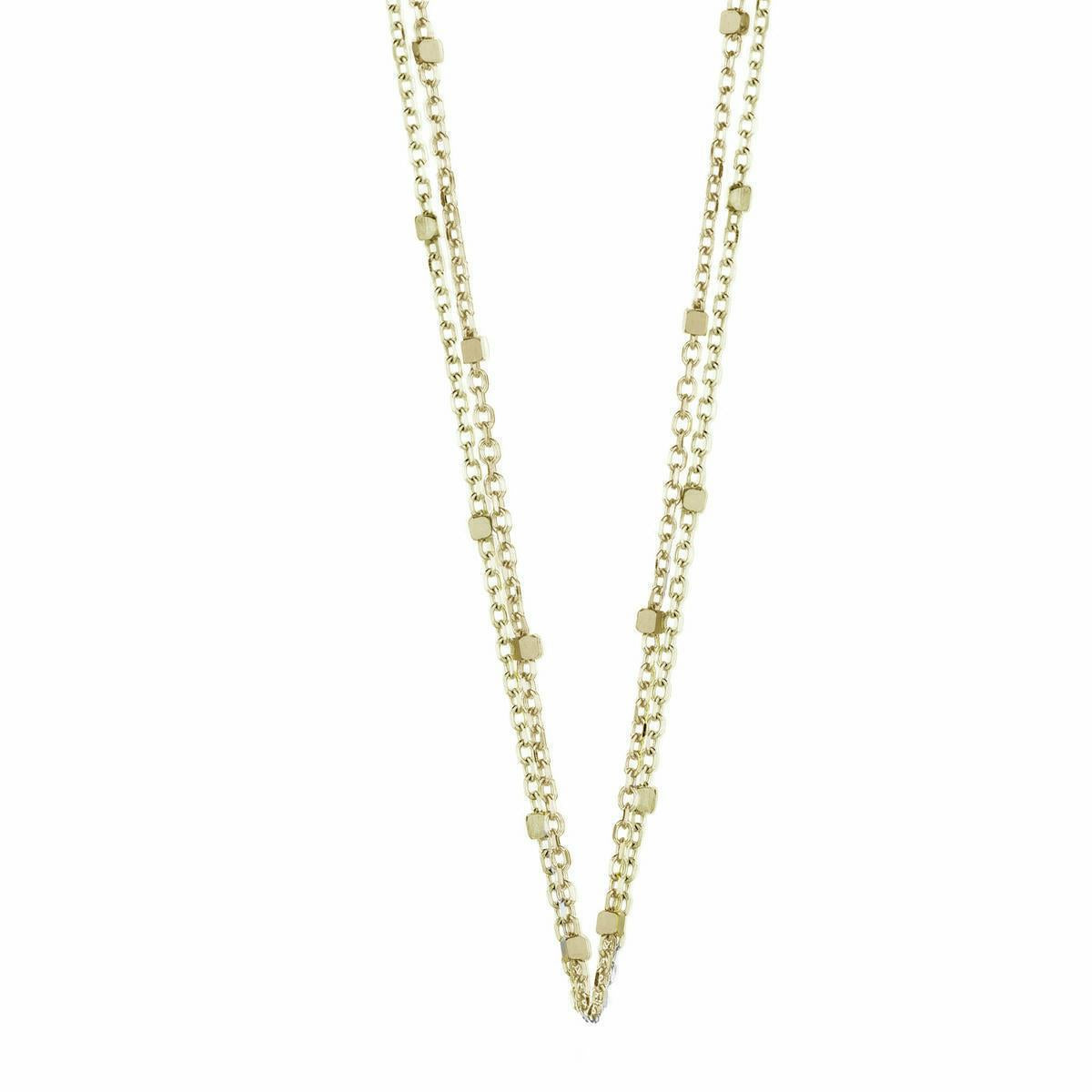 Collier chaînes double cubes