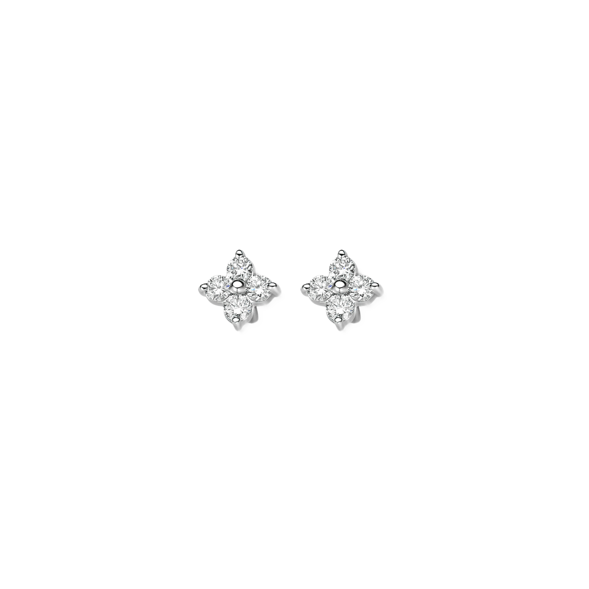 Boucles fleurs diamants