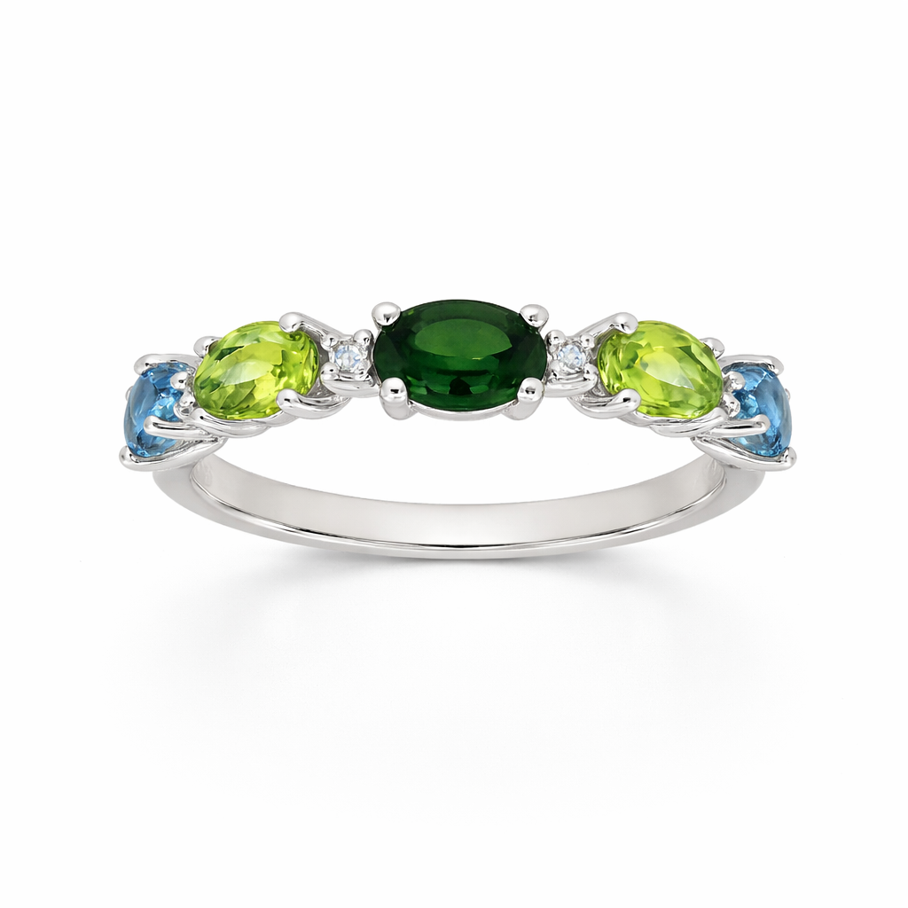 Bague pierres de couleurs