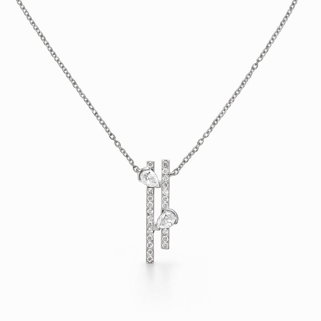 Collier pendentif lignes