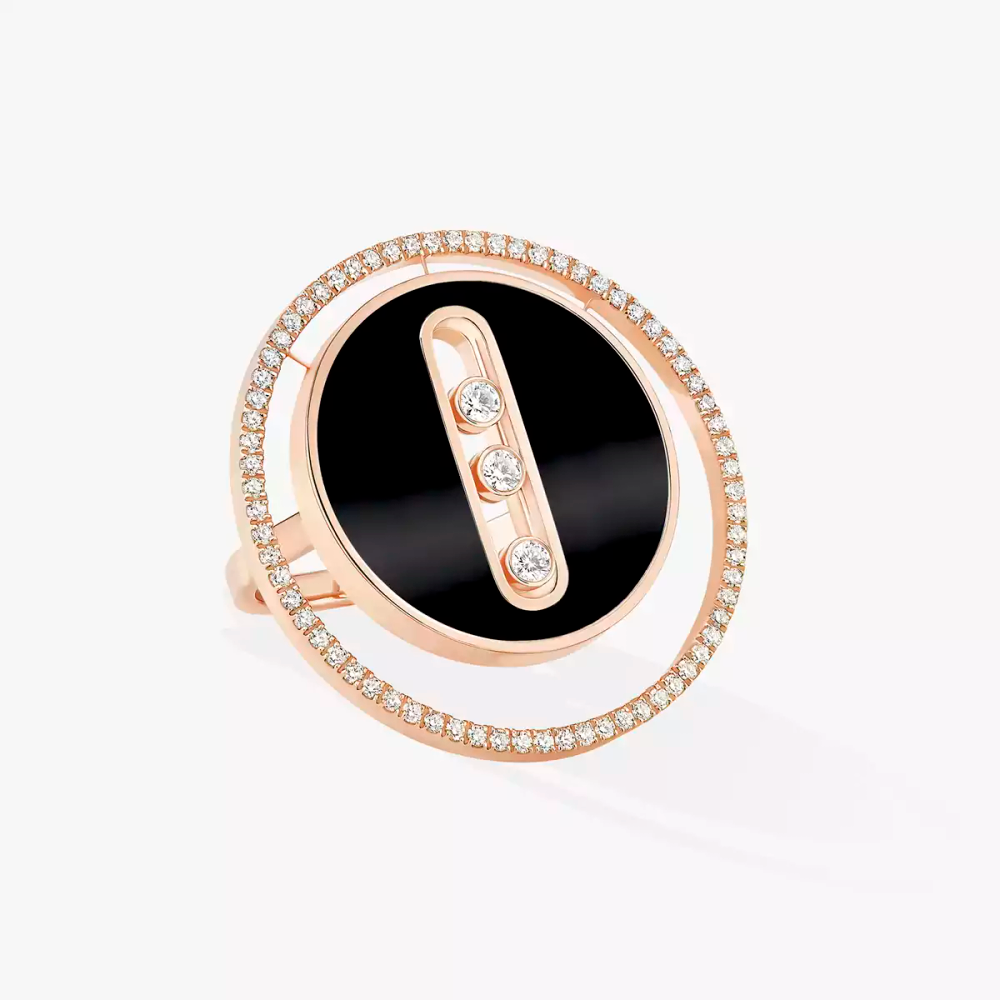 Bague Lucky Move onyx, grand modèle