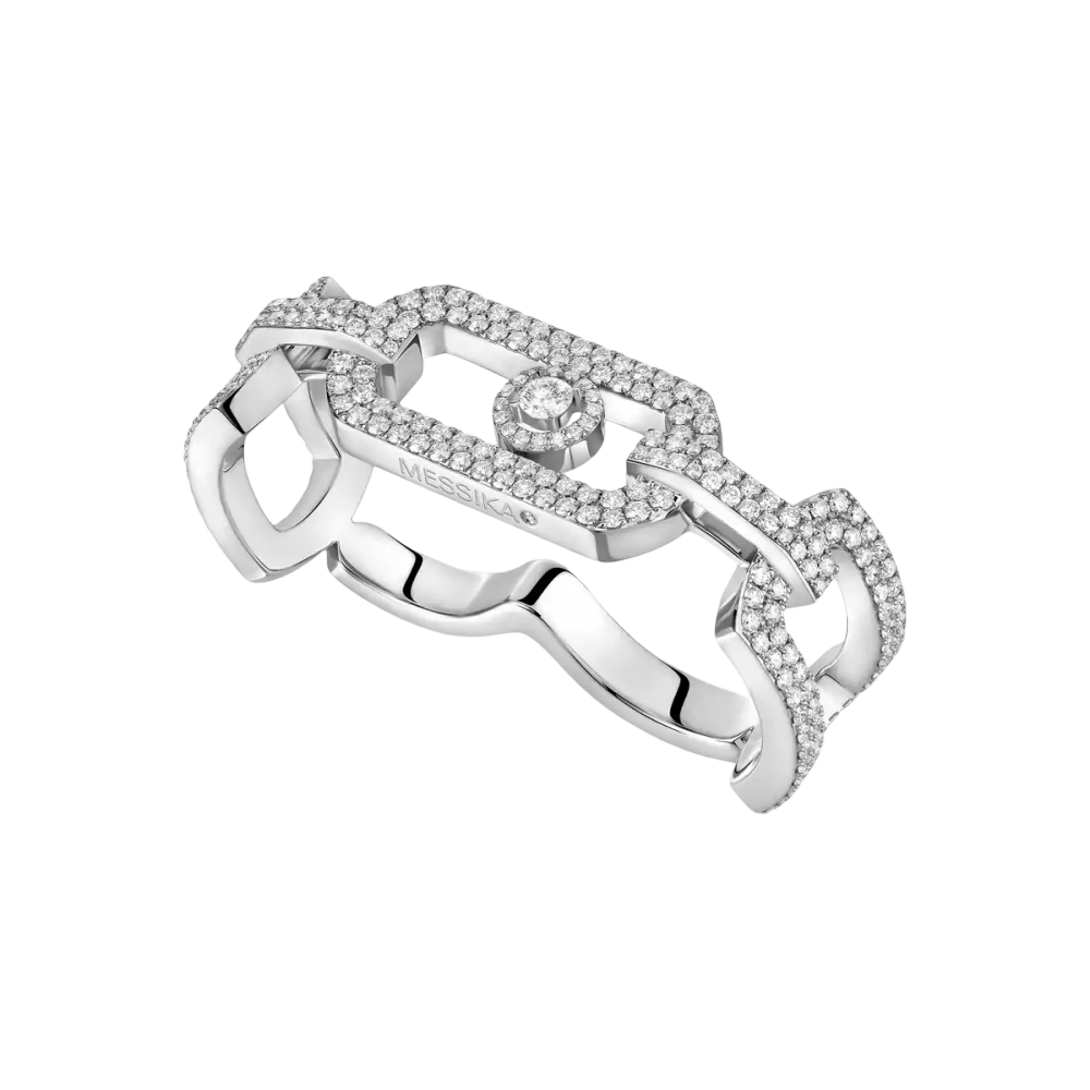 Bague 2 doigts So Move pavée