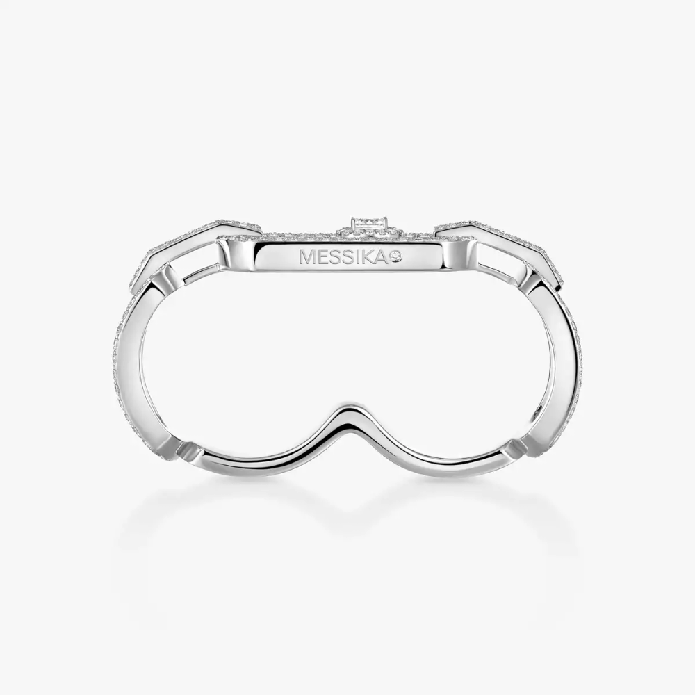 Bague 2 doigts So Move pavée