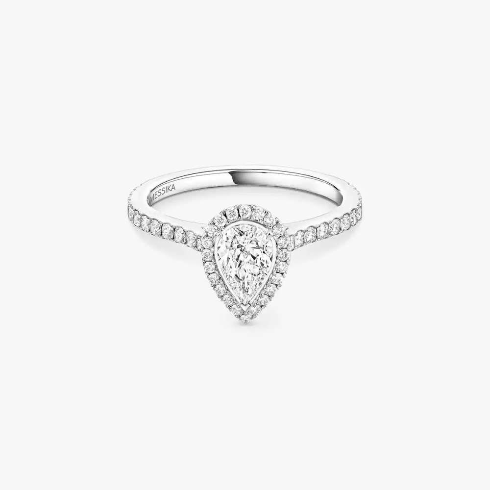 Bague solitaire Joy taille poire, moyen modèle