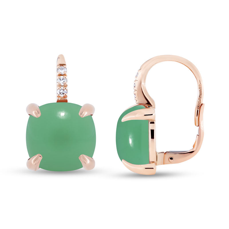 Boucles d'oreilles Chrysoprase