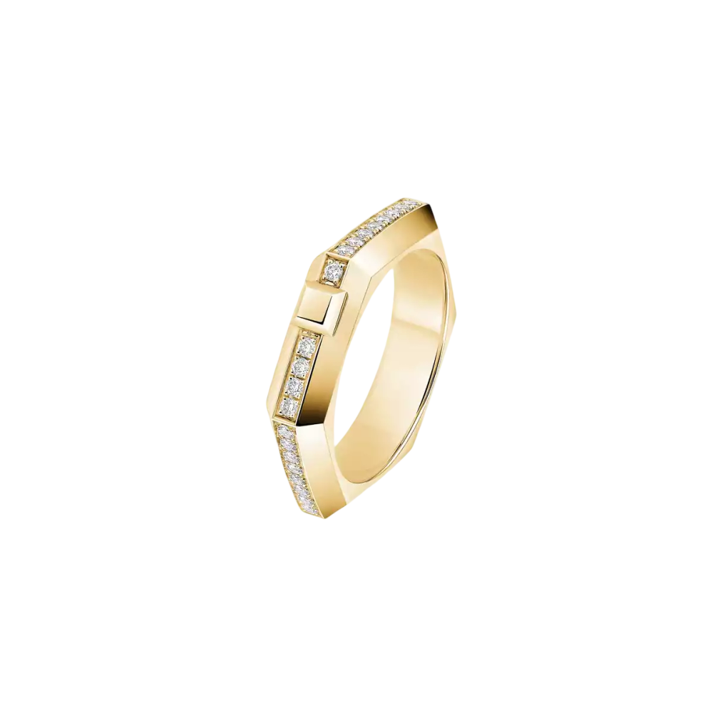 Bague Moderniste pavée, petit modèle - Bijouterie Aurea｜Morges