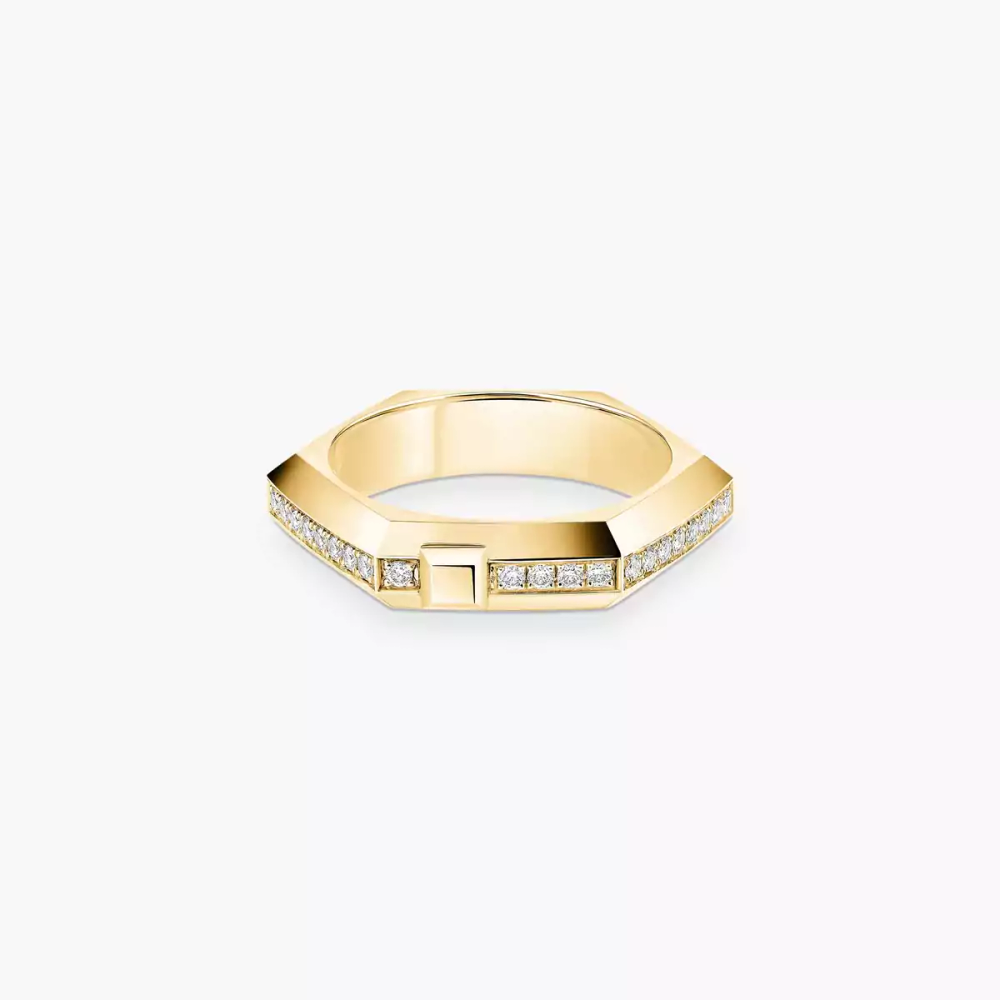 Bague Moderniste pavée, petit modèle - Bijouterie Aurea｜Morges