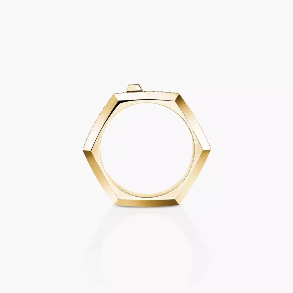 Bague Moderniste pavée, petit modèle - Bijouterie Aurea｜Morges