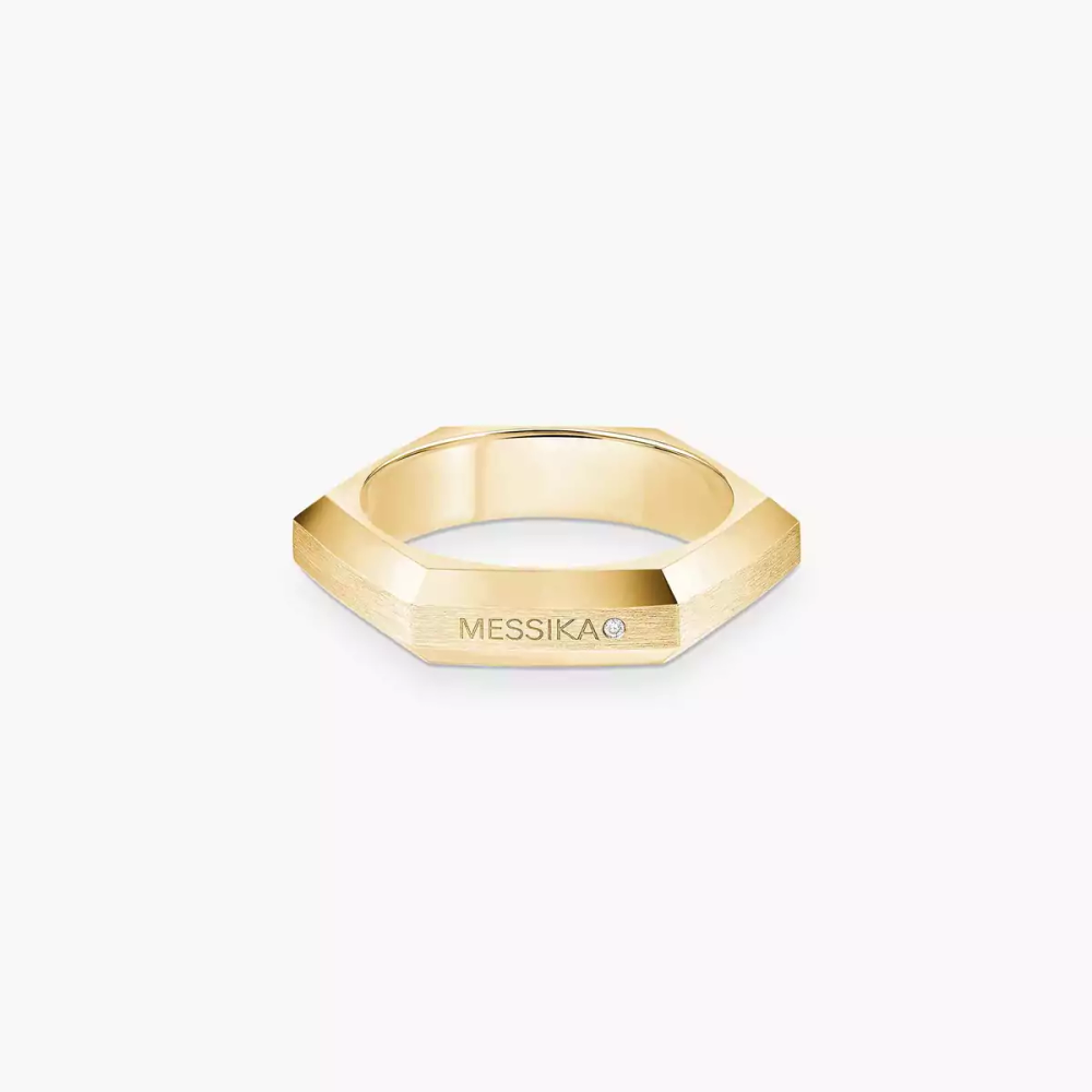 Bague Moderniste pavée, petit modèle - Bijouterie Aurea｜Morges