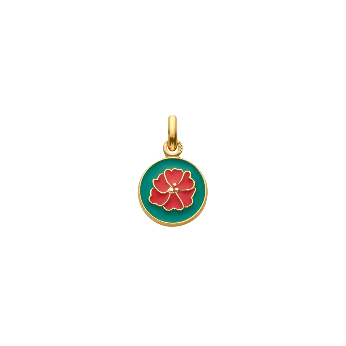 Mini Médaille Coquelicot vert
