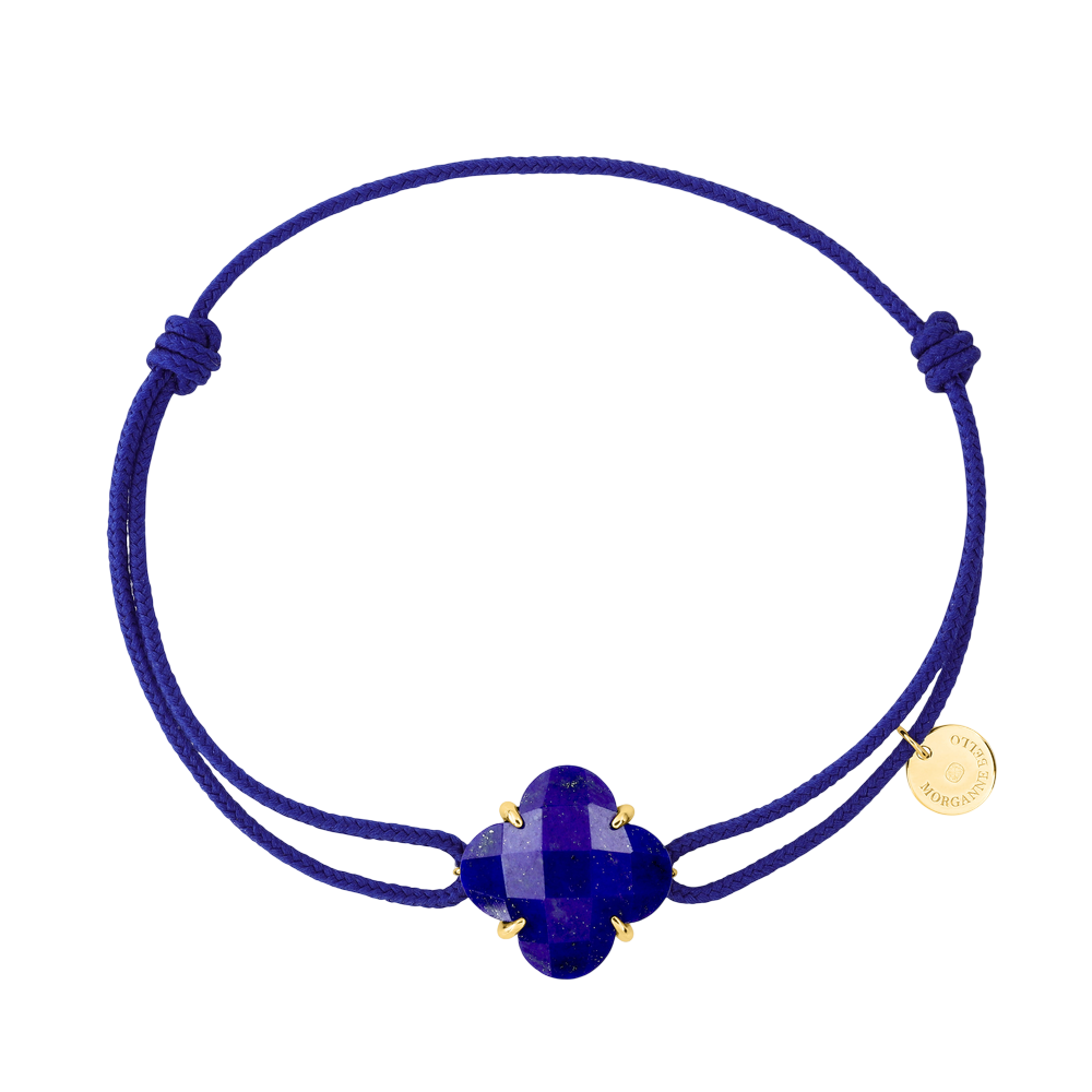 Bracelet, Lapis Lazuli, Cordon Blue Roi, Or Jaune