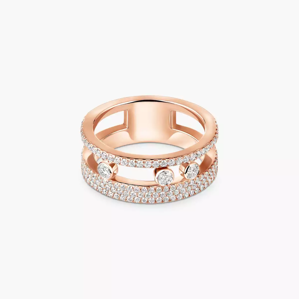 Bague Move Romane pavée, petit modèle