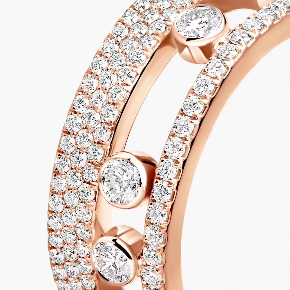 Bague Move Romane pavée, petit modèle