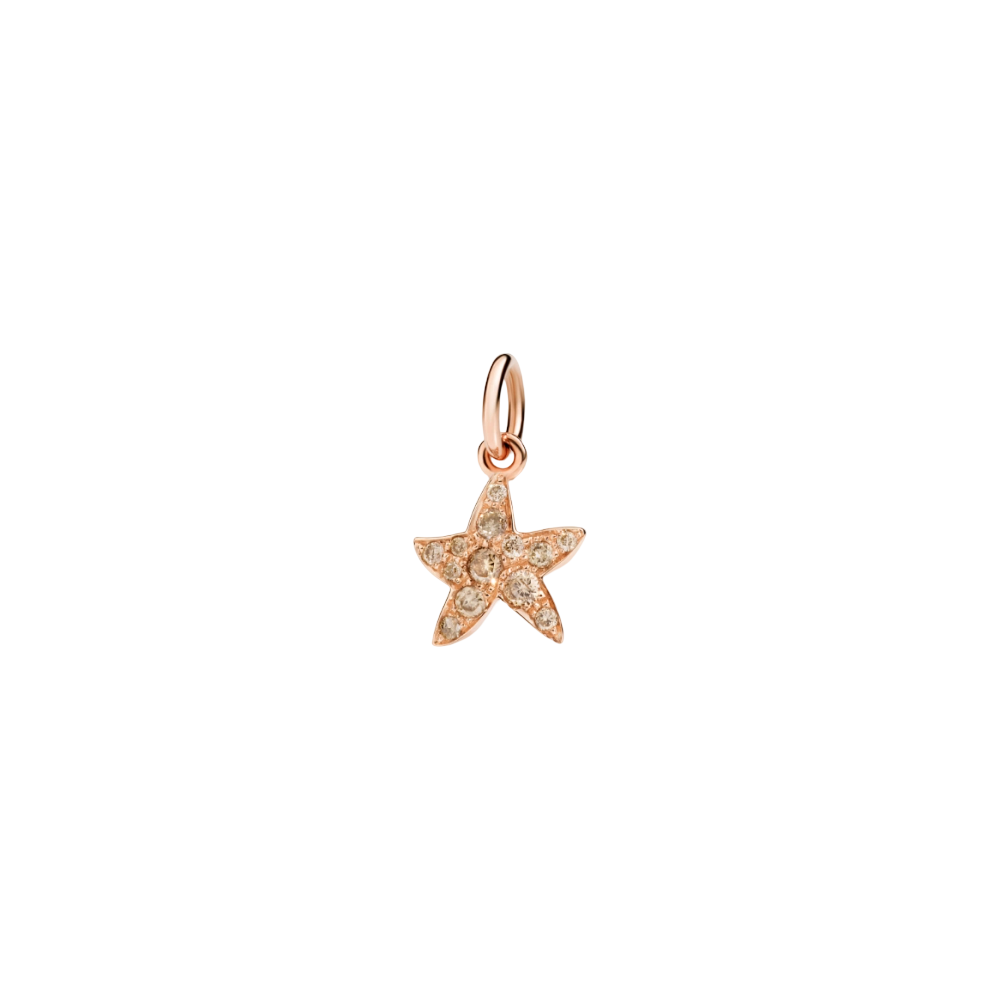 Pendentif Stellina Or Rose & Diamants Cognac