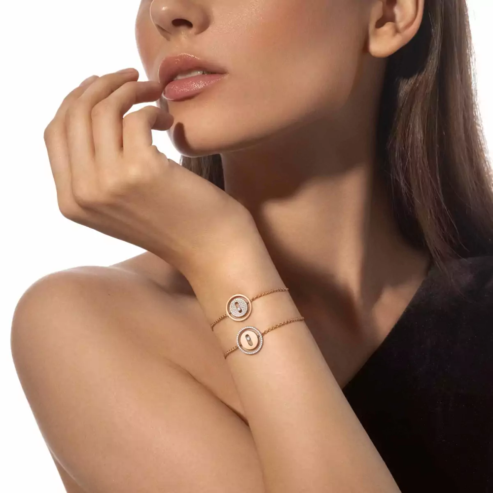Bracelet Lucky Move, petit modèle Bracelet chaîne diamant en or rose Lucky Move