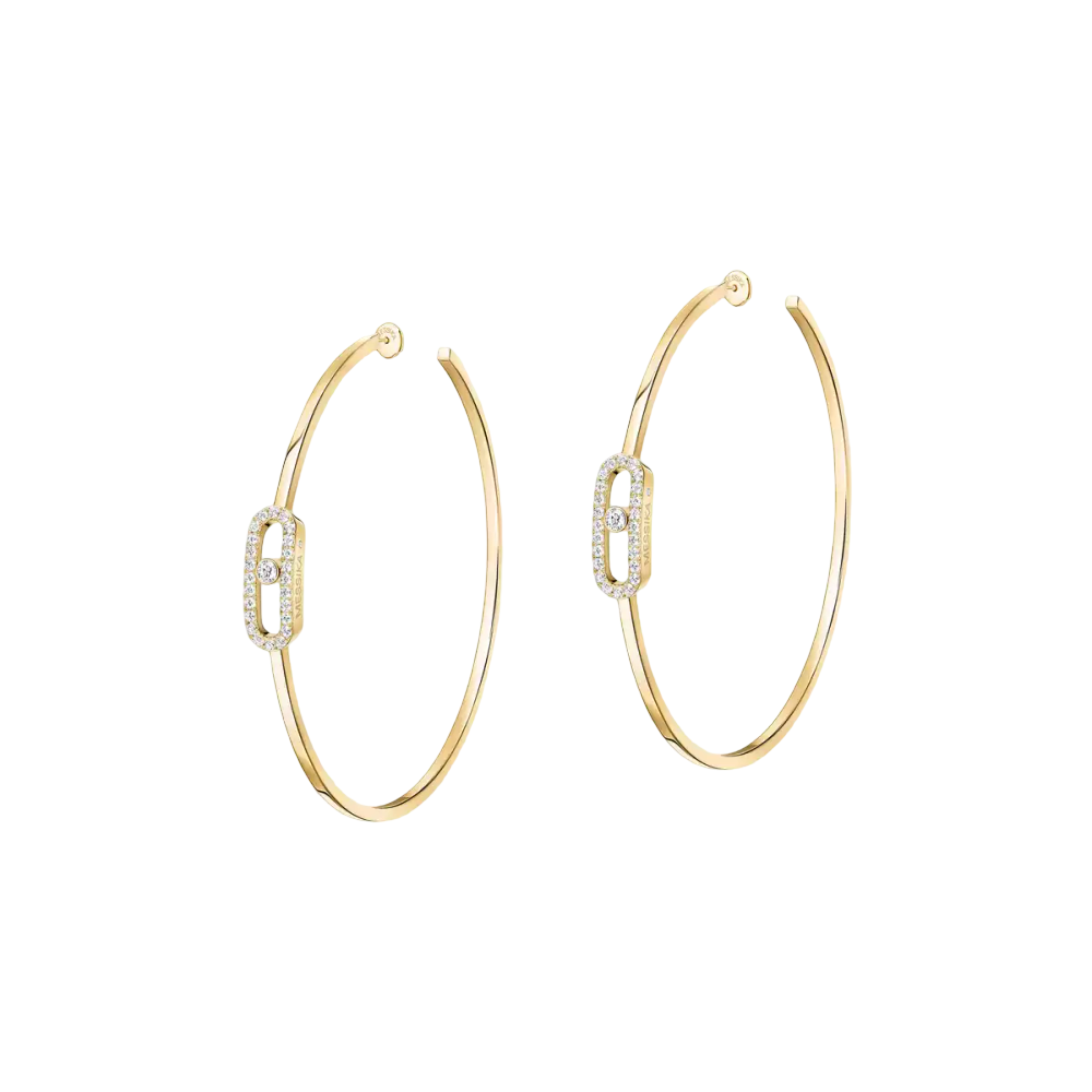Boucles d'oreilles créoles Move Uno, grand modèle