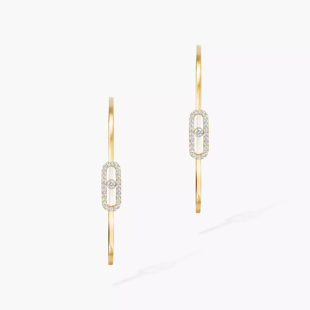 Boucles d'oreilles créoles Move Uno, grand modèle