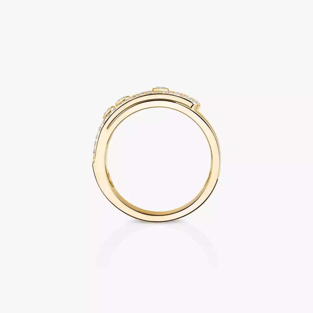 Bague Move Noa pavée, grand modèle
