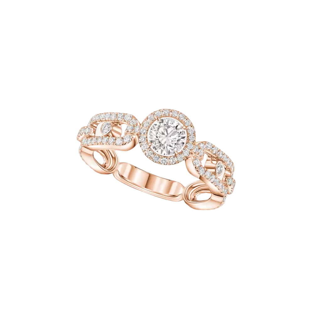Bague solitaire Move Link, petit modèle