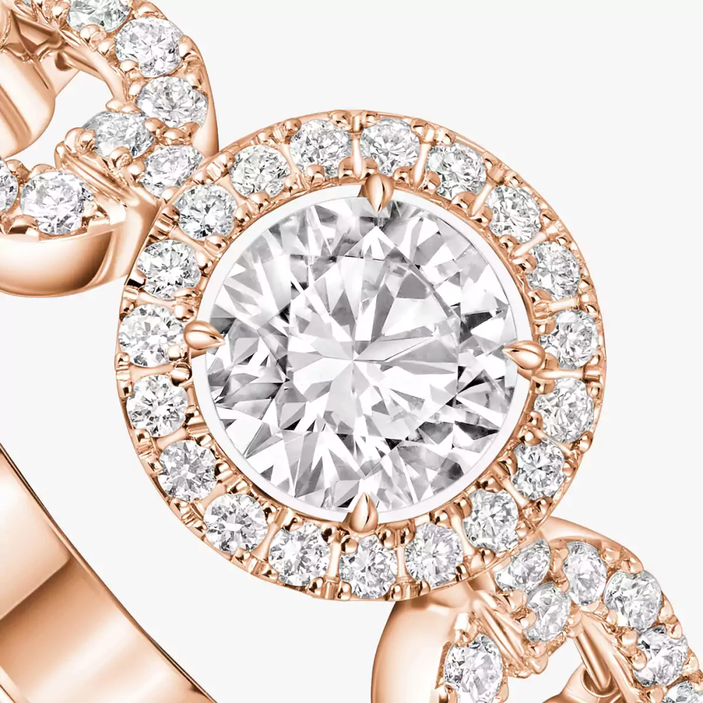 Bague solitaire Move Link, petit modèle