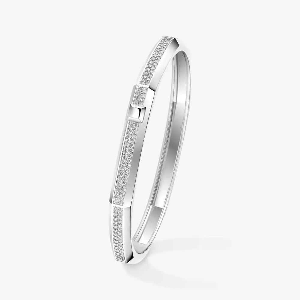 Bracelet Moderniste pavé, moyen modèle