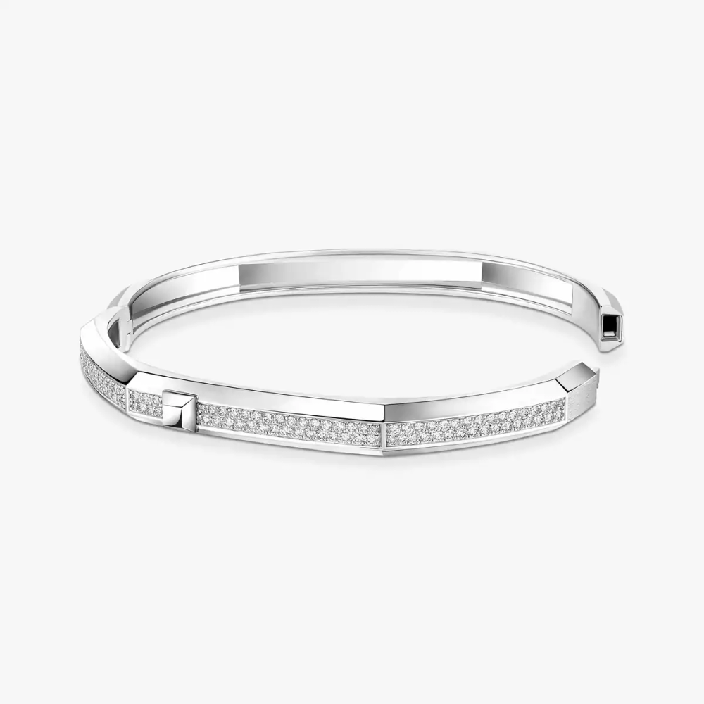 Bracelet Moderniste pavé, moyen modèle