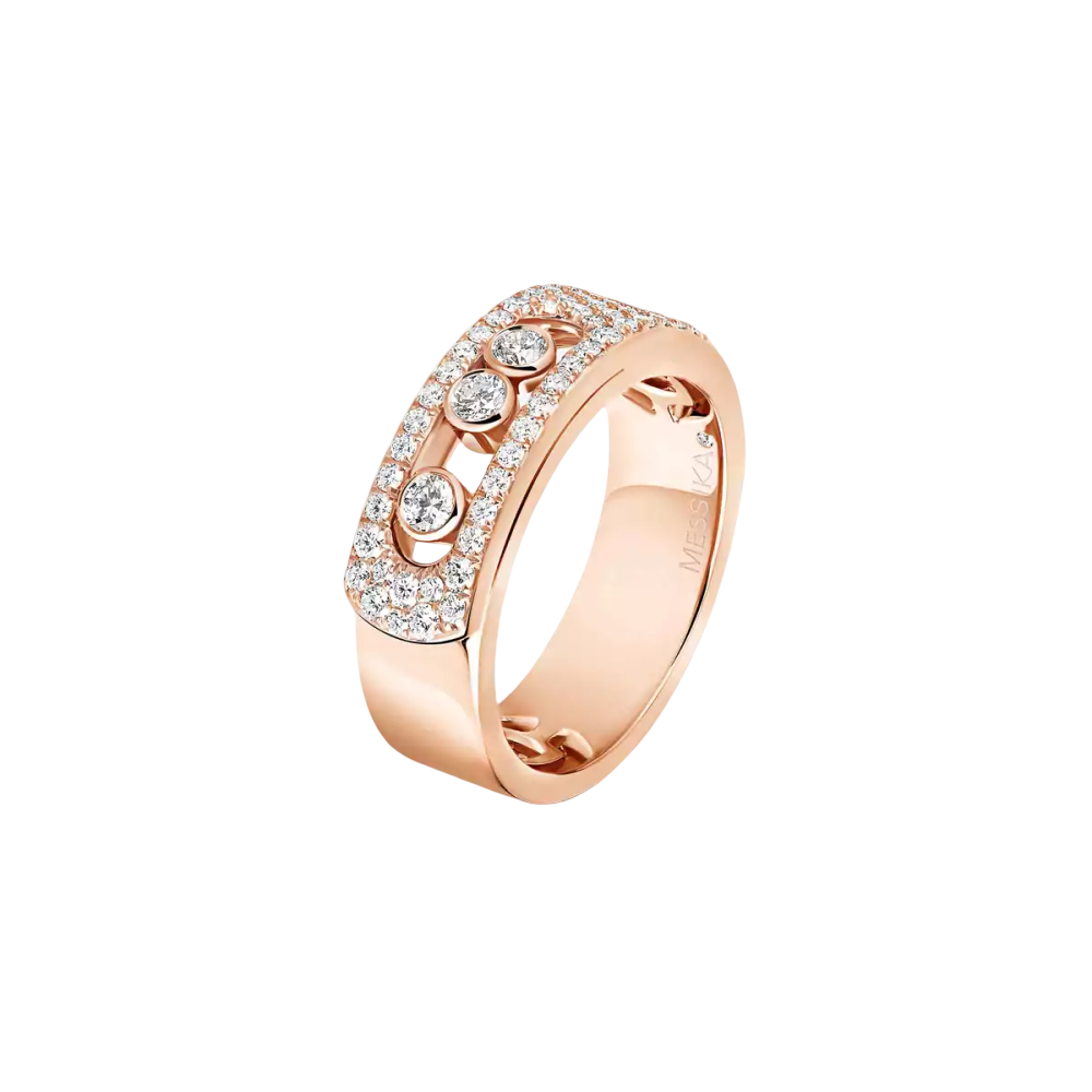 Bague Move Noa pavée, petit modèle