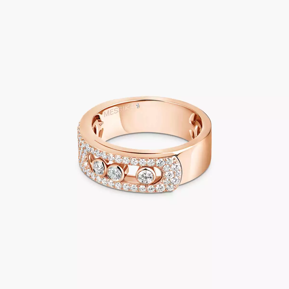 Bague Move Noa pavée, petit modèle