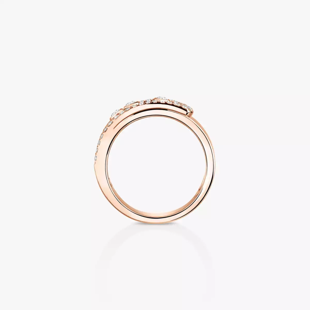 Bague Move Noa pavée, petit modèle