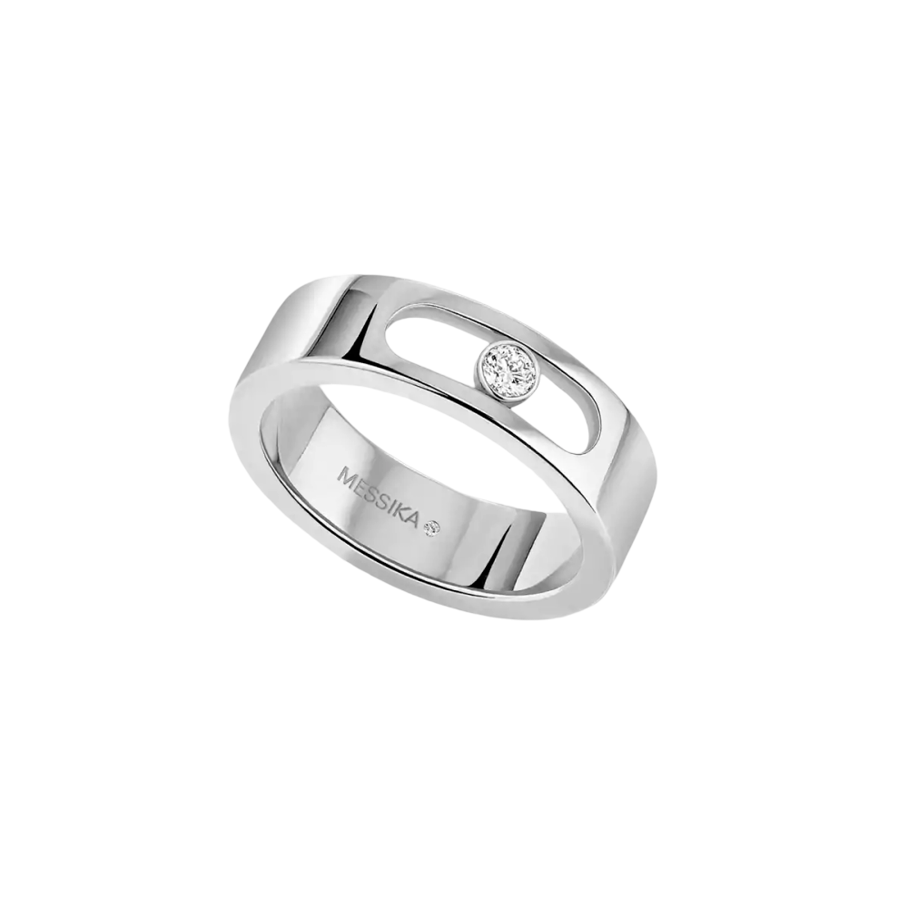 Alliance Move Joaillerie Bague Diamant Or Blanc