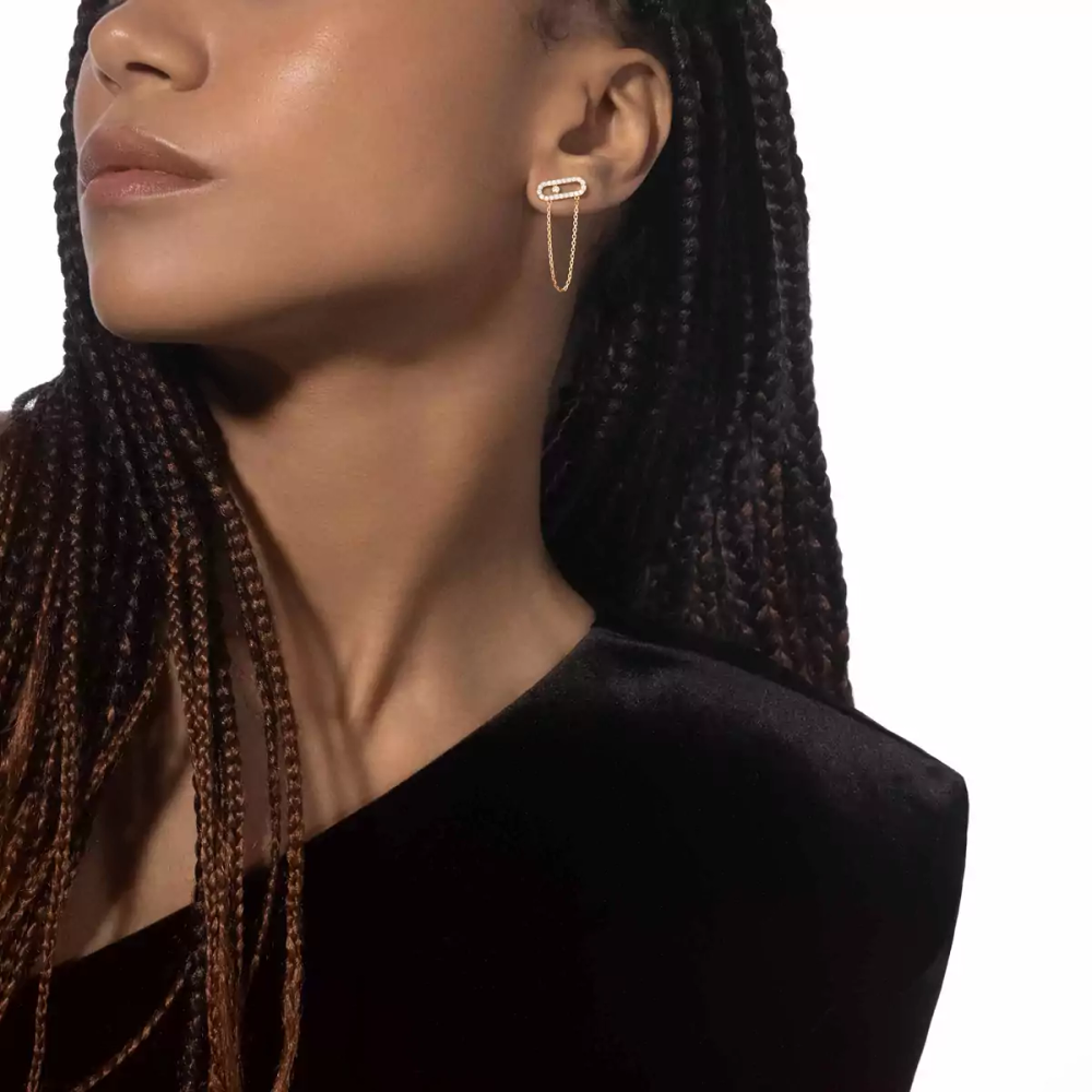 Boucles d'oreilles asymétriques Move Uno
