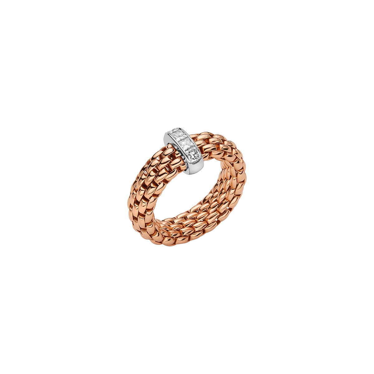 Bague Flex'it Vendôme Princesse Or Rose Fope - Bijouterie Aurea｜Morges