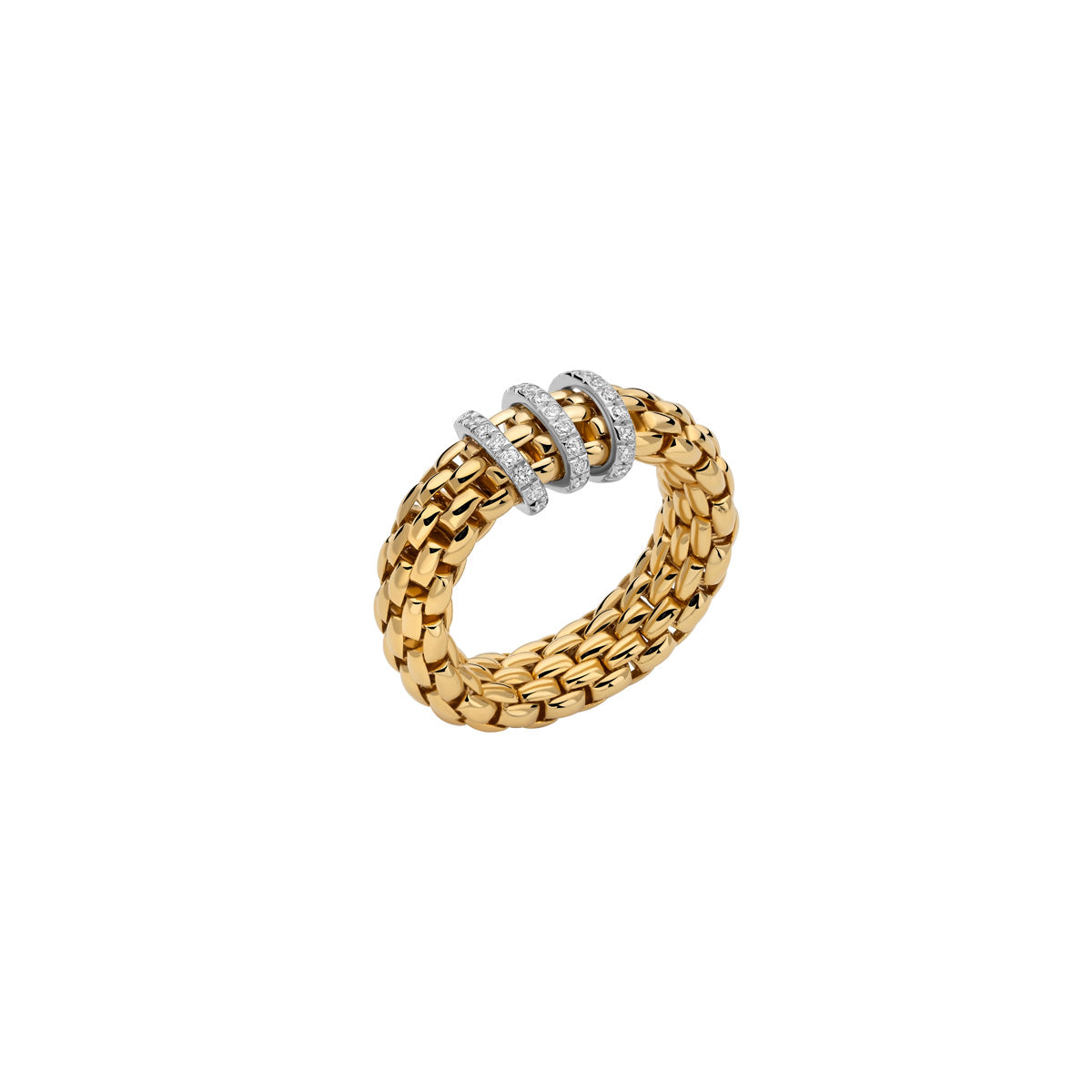 Bague Flex'it Vendôme Trois Anneaux Or Jaune Fope - Bijouterie Aurea｜Morges