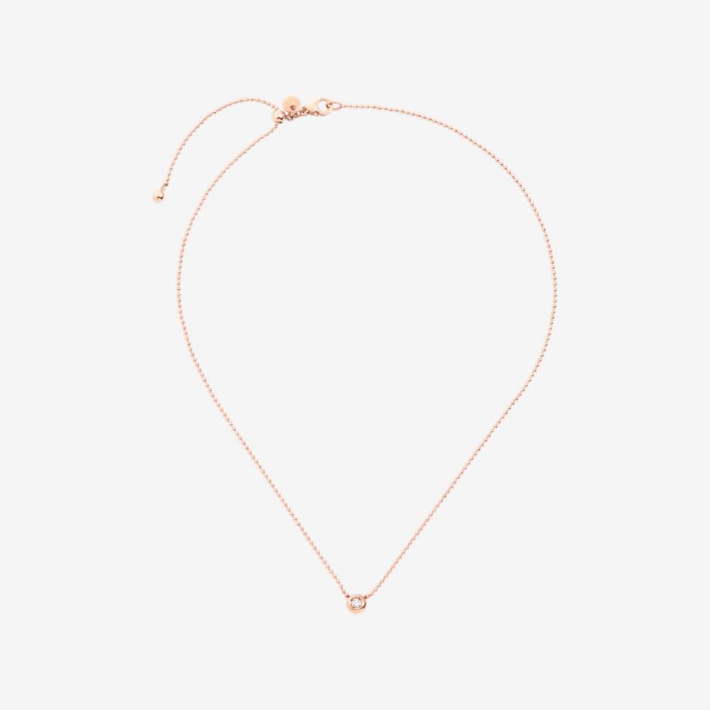 Collier Bollicine Or Rose & Diamant Blanc - Bijouterie Aurea｜Morges