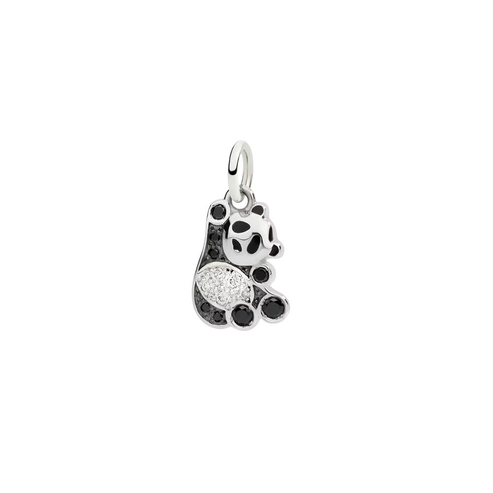 Pendentif Panda En Argent Et Diamants