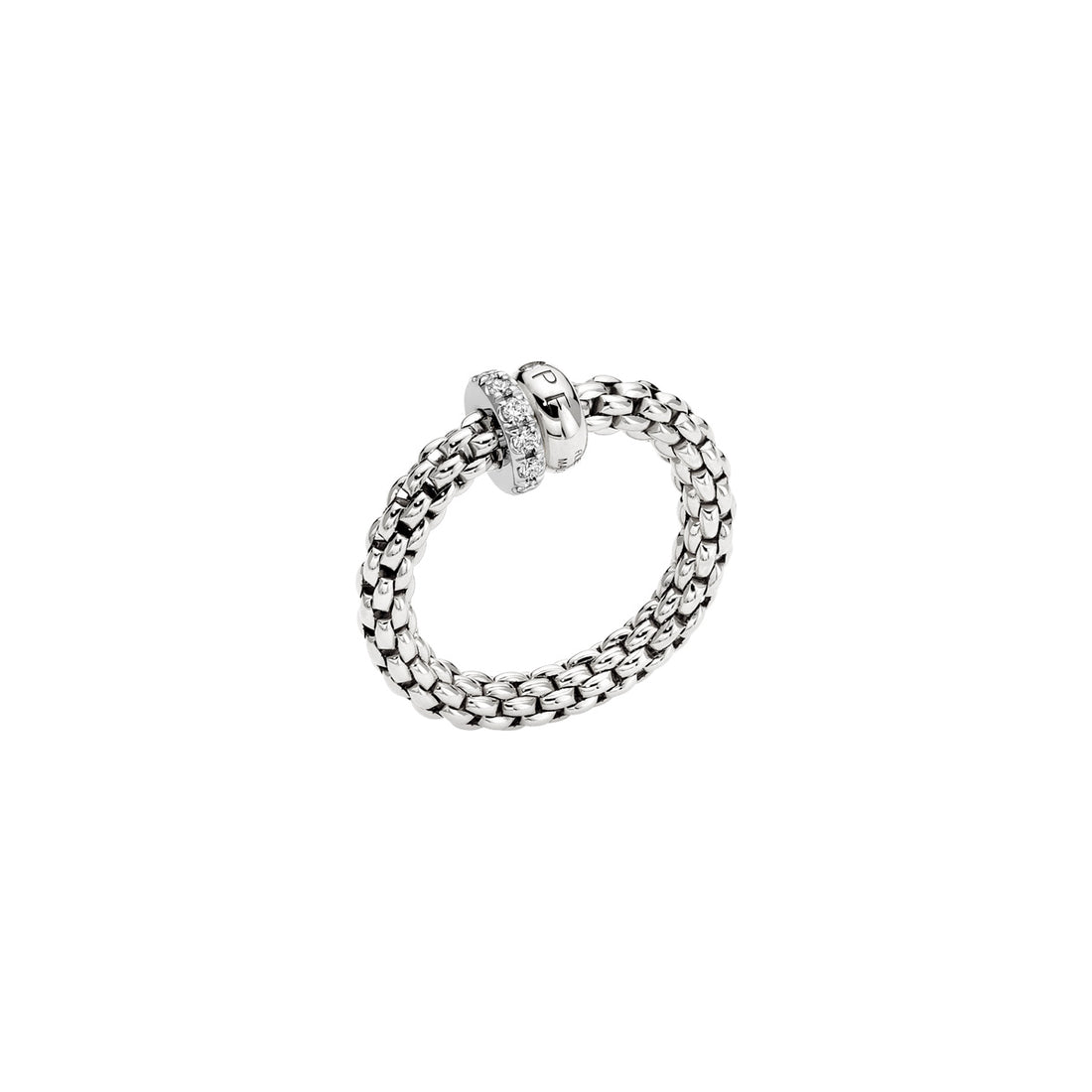 Bague Flex'it Solo Or Blanc Fope - Bijouterie Aurea｜Morges