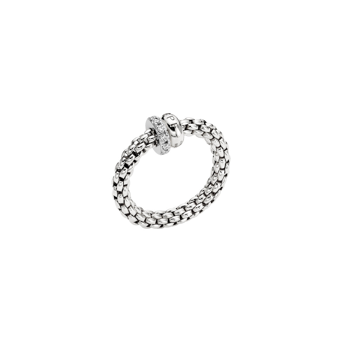 Bague Flex'it Solo Or Blanc Fope - Bijouterie Aurea｜Morges