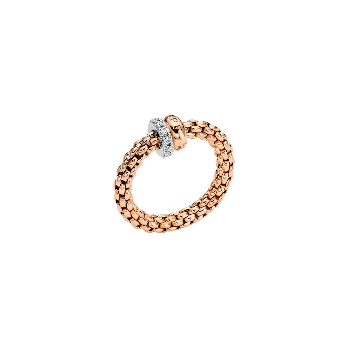 Bague Flex'it Solo Or Rose Fope - Bijouterie Aurea｜Morges