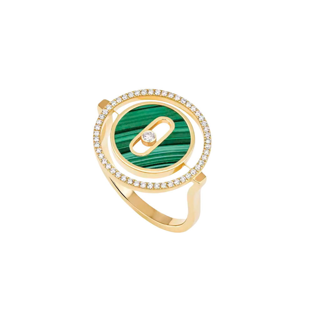 Bague Lucky Move malachite, petit modèle