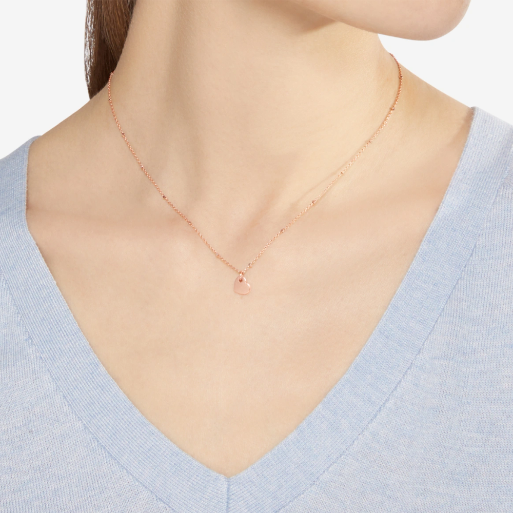 Collier Mini Cœur Or Rose