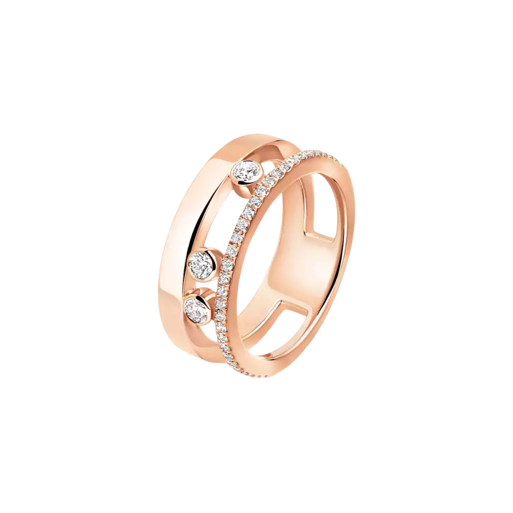 Bague Move Romane semi-pavée, petit modèle