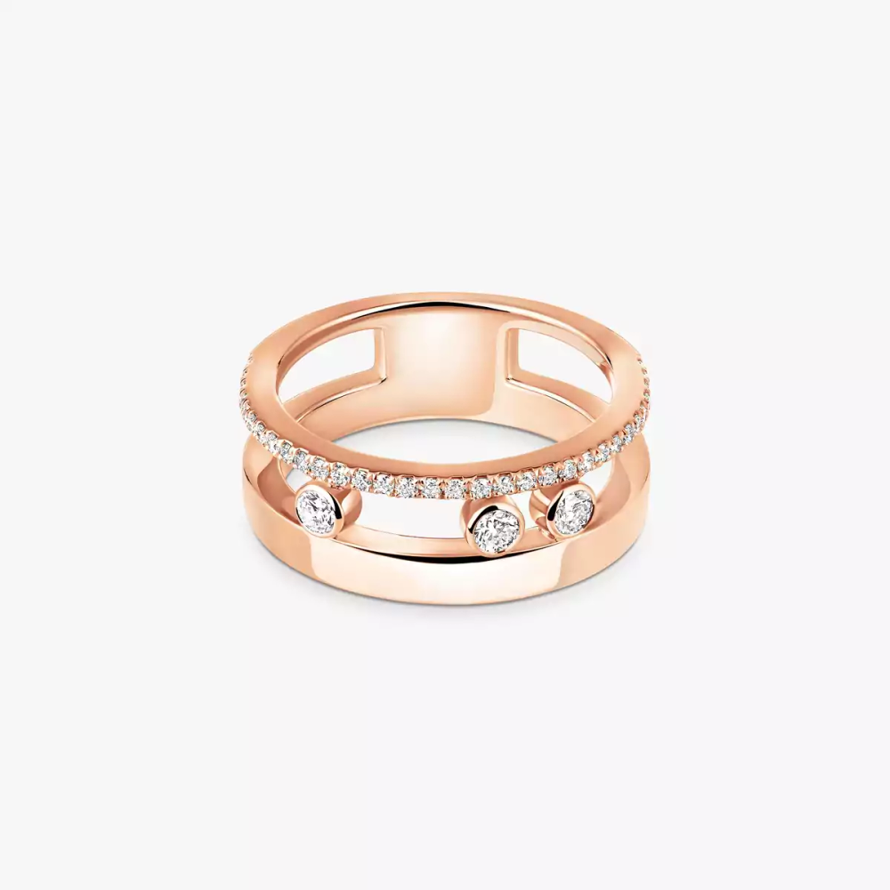 Bague Move Romane semi-pavée, petit modèle
