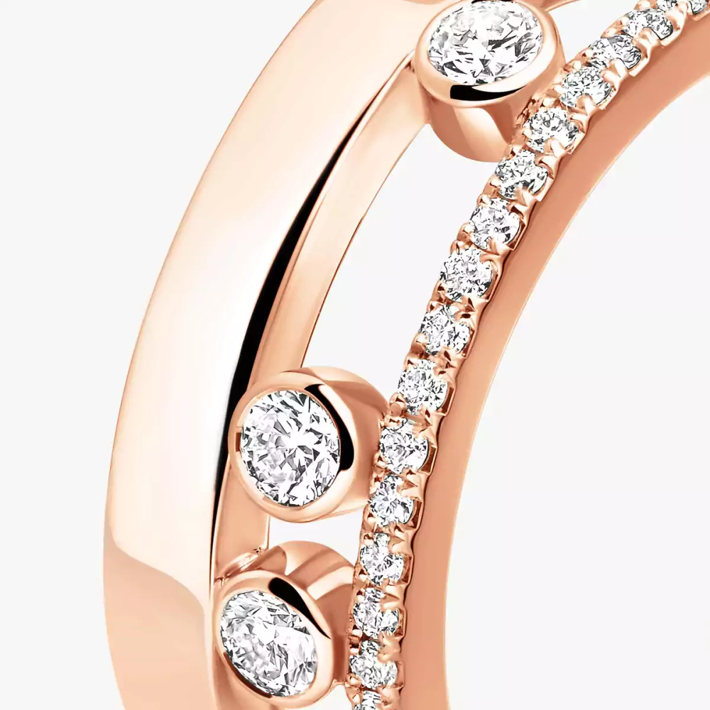 Bague Move Romane semi-pavée, petit modèle