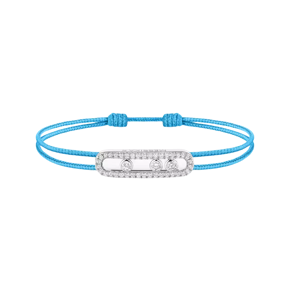 Bracelet cordon Messika Care(s) turquoise pavé