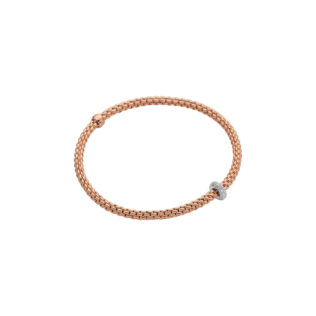 Bracelet Flex'it Prima Or Rose pavé Fope - Bijouterie Aurea｜Morges