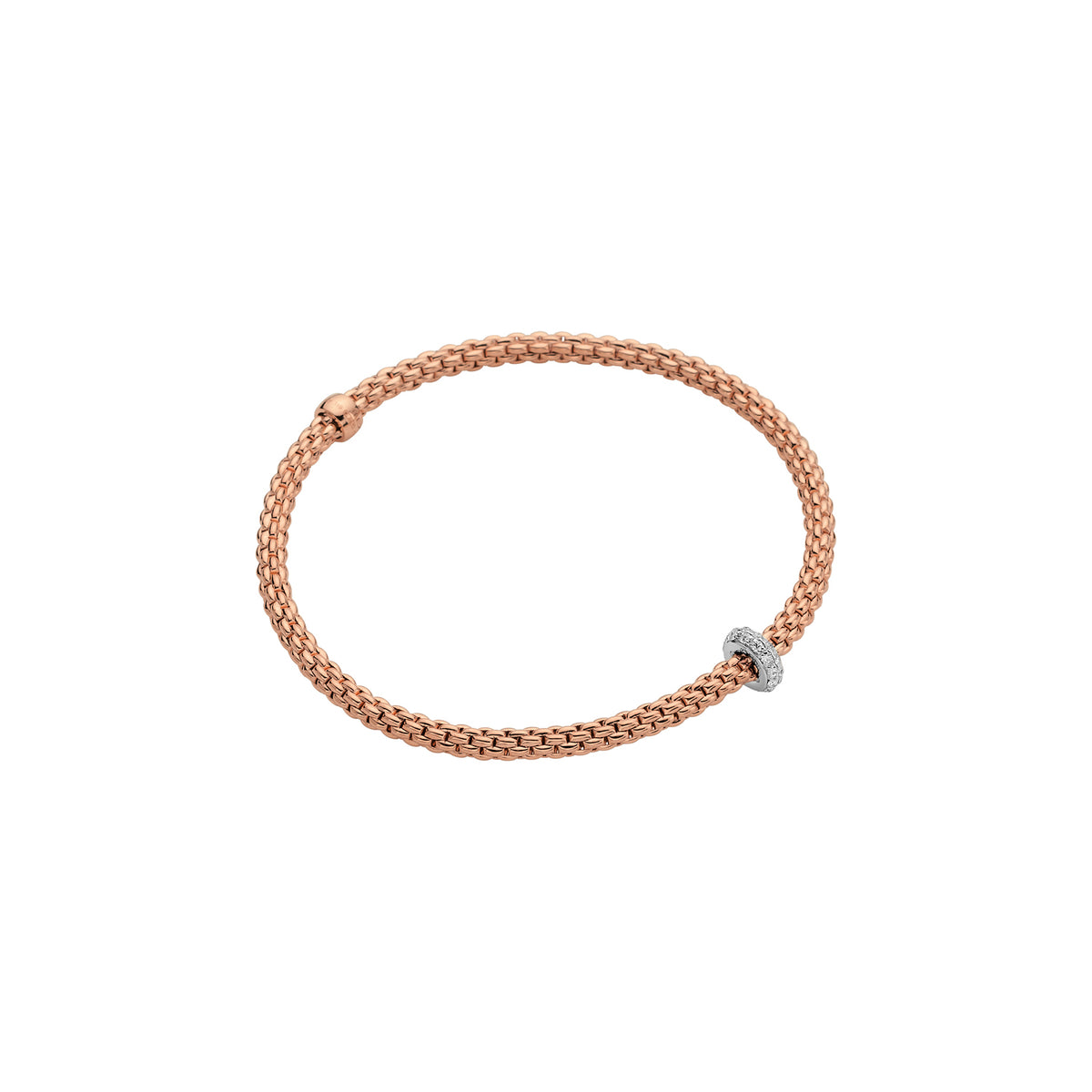Bracelet Flex'it Prima Or Rose pavé Fope - Bijouterie Aurea｜Morges