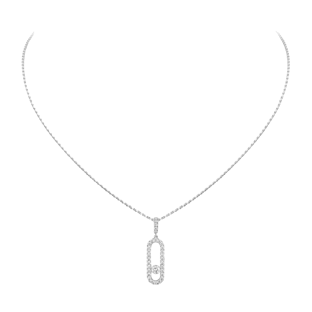 Collier pendentif Move Uno pavé, grand modèle
