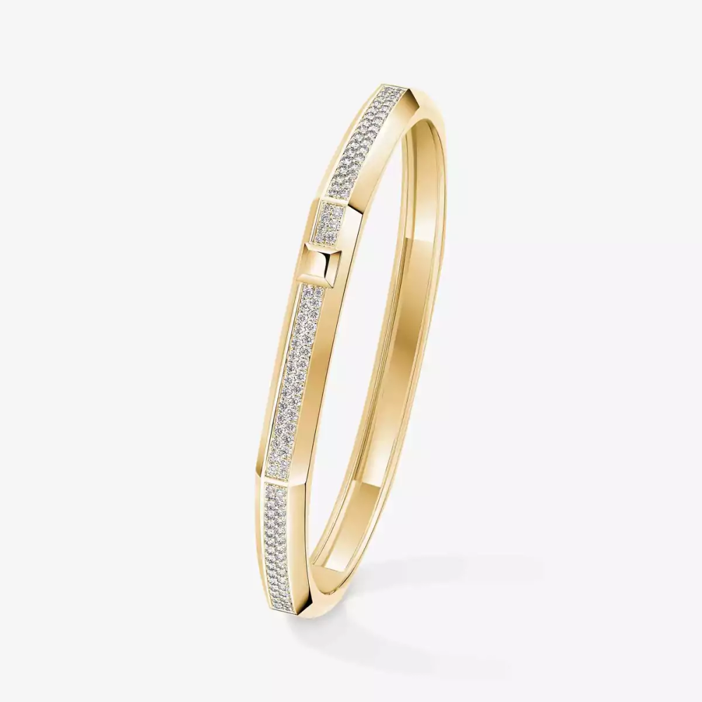 Bracelet Moderniste pavé, moyen modèle