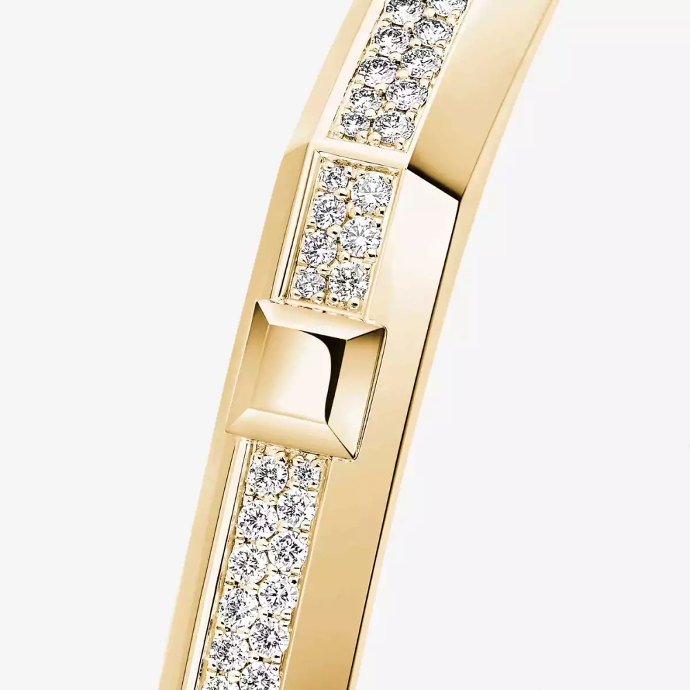 Bracelet Moderniste pavé, moyen modèle